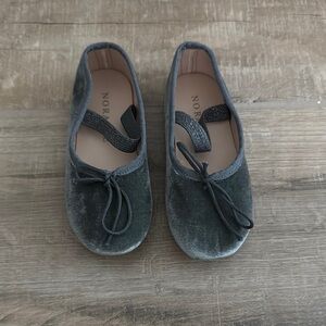 NORALEE Gray Velvet Slippers with Soft Sole